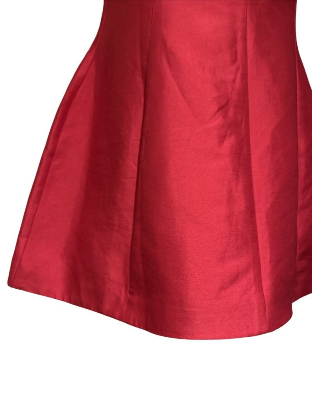 Showpo Sheeran Large Mini Dress Red Plunge A-Line Size AU 16 US 12 NWT - Picture 7 of 11